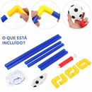 Mini Gol Portátil de Futebol com Rede, Bola e Bomba